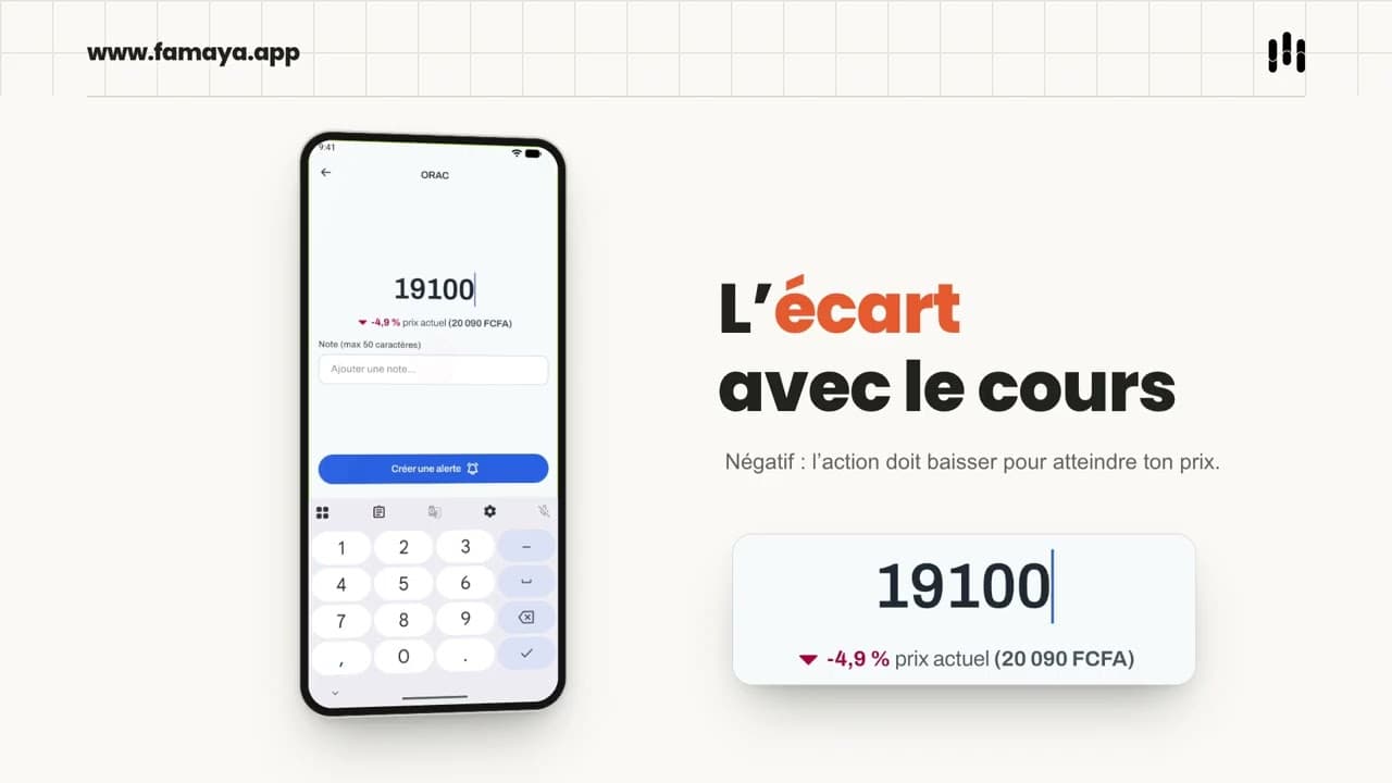 Miniature de la vidéo : Créer une alerte de prix BRVM et suivre votre watchlist