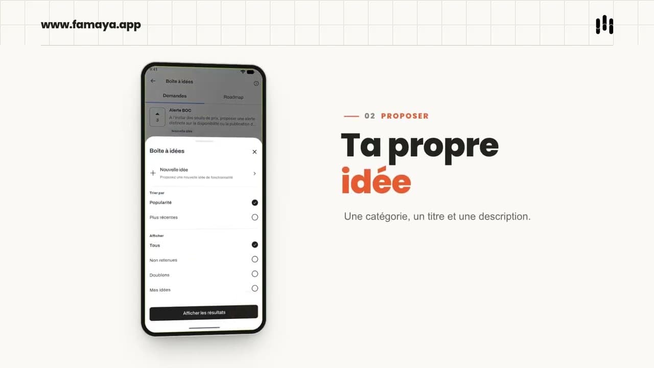 Miniature de la vidéo : Proposer une idée dans Famaya